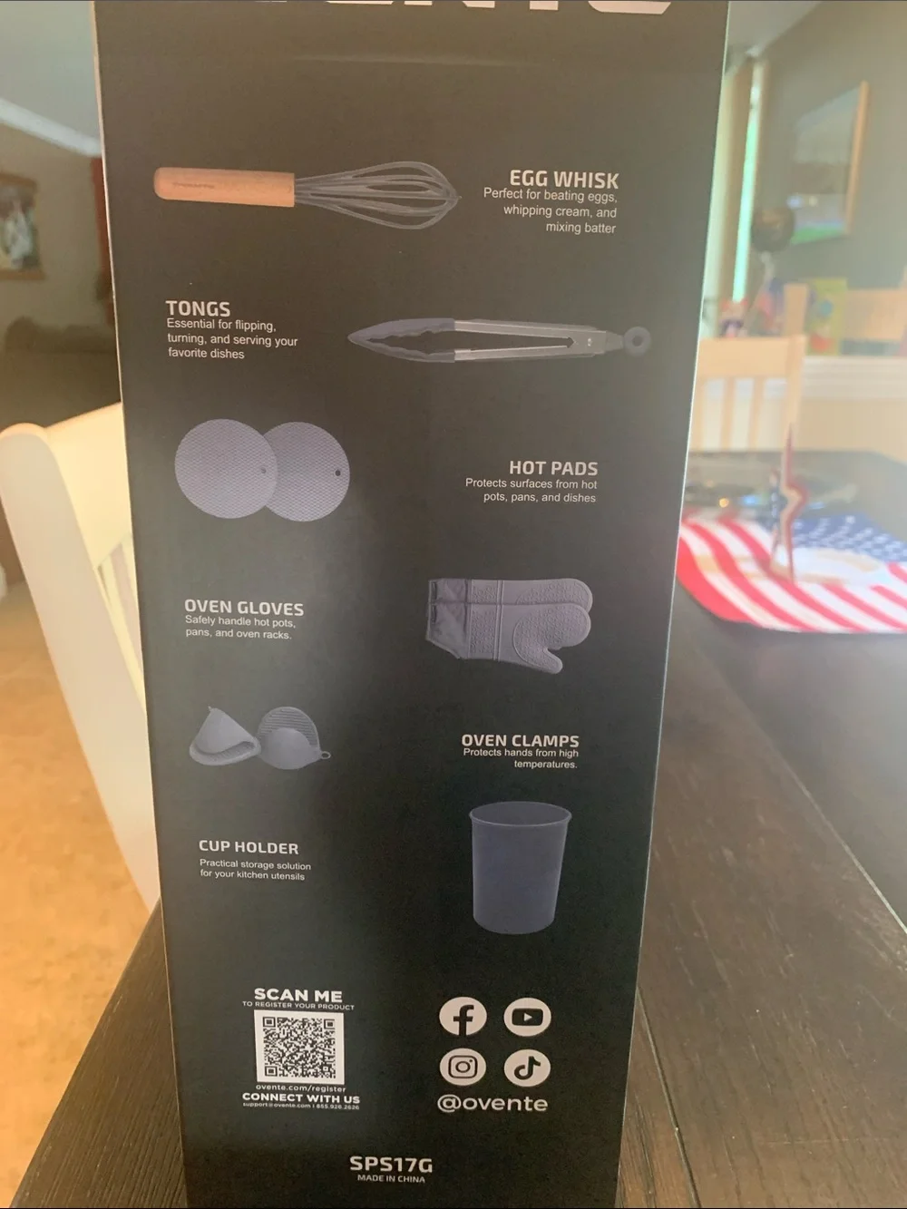 Ovente 17-Piece Gray Silicone Kitchen Utensil Set